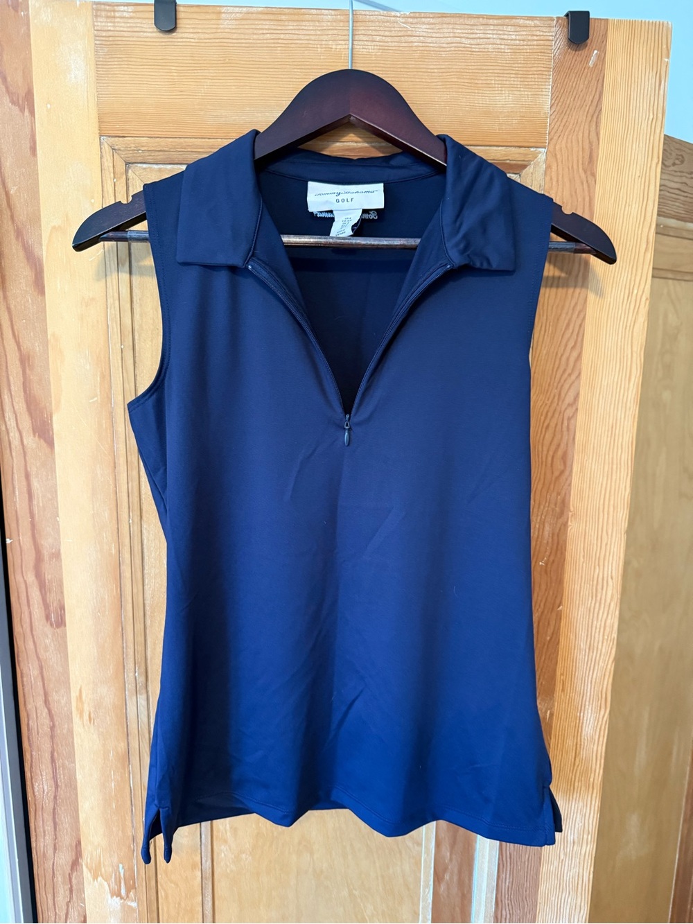 Tommy Bahama Golf Navy Sleeveless Zip Tennis Polo Tank